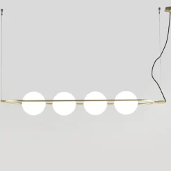 Abbacus taklampa matt guld/opal