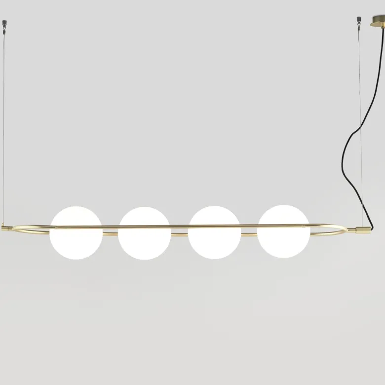 Abbacus taklampa matt guld/opal