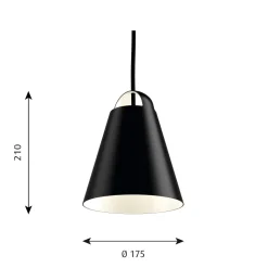 Above 175 Taklampa black