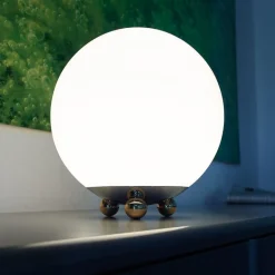 AD 32 Art Déco bordslampa krom/mässing/opalglas