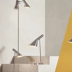 AJ bordslampa stainless steel polished