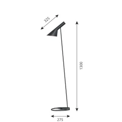 AJ Golvlampa black