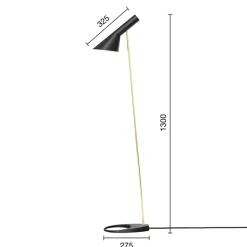 AJ golvlampa black/brass