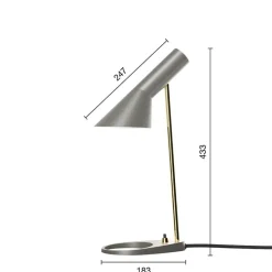 AJ mini bordslampa grey/brass