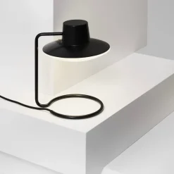 AJ Oxford 280mm Bordslampa metal black/Opal glass