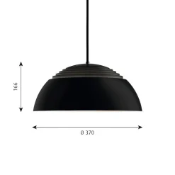 AJ Royal 370 taklampa black
