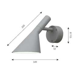 AJ 50 Vägglampa utebelysning Aluminum color texture