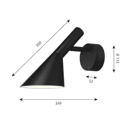AJ 50 Vägglampa utebelysning black texture