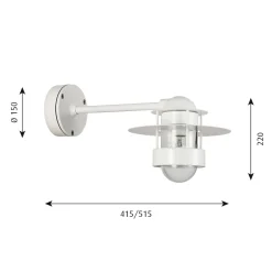 Albertslund Vägglampa utebelysning white