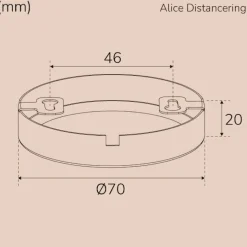 Alice Distance Ring White