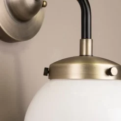 Alley vägglampa badrumsbelysning antikmässing
