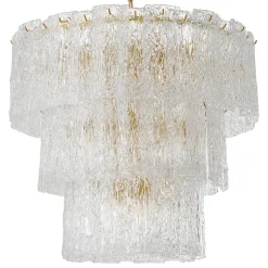 Almeria Chandelier taklampa Antik mässing/glas
