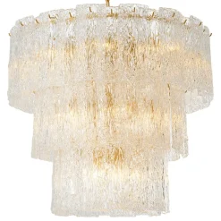 Almeria Chandelier taklampa Antik mässing/glas