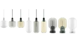 Amp Bordslampa vitt glas/vit