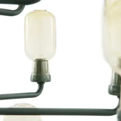 Amp chandelier S guld glas/grön