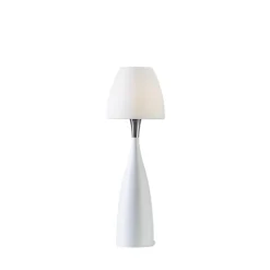 Anemon mellan bordslampa opalglas