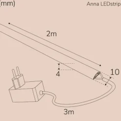 Anna Ledstrip KIT Milky IP65 2m varmvit
