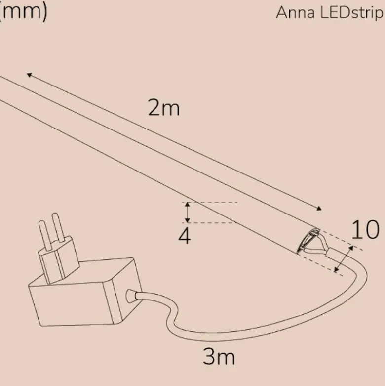 Anna Ledstrip KIT Milky IP65 2m varmvit