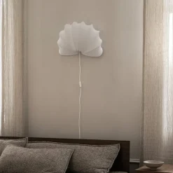 Anna L Vägglampa Bomull/Vit