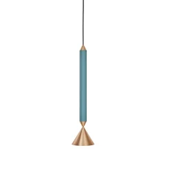 Apollo 39 taklampa deep sea/brass