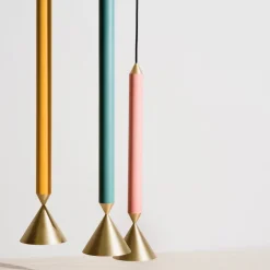 Apollo 39 taklampa deep sea/brass