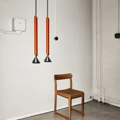 Apollo 59 taklampa red orange/aluminium (GU10)