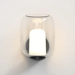 Aquina vägglampa IP44 matt svart