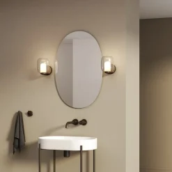 Aquina vägglampa IP44 matt svart