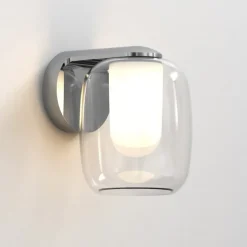 Aquina vägglampa IP44 polerad krom