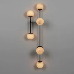 Armstrong 6L vägglampa black gunmetal/marble