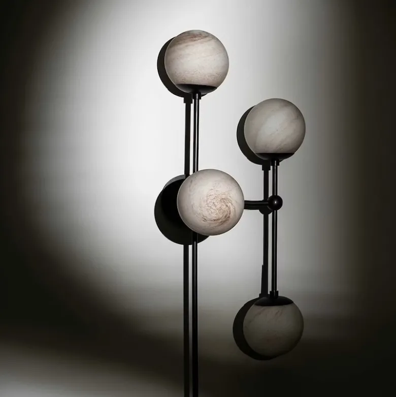 Armstrong 6L vägglampa black gunmetal/marble