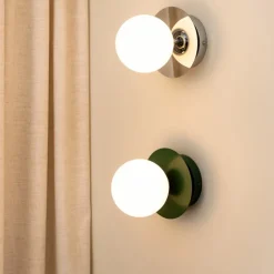 Art Deco IP44 badrumsbelysning krom/vit