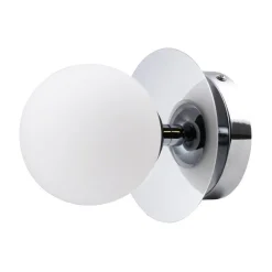 Art Deco IP44 badrumsbelysning krom/vit
