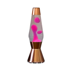 Astro koppar lavalampa klar med rosa lava