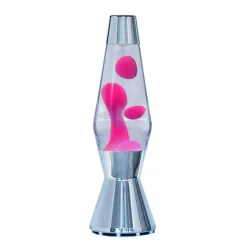Astro silver lavalampa klar med rosa lava