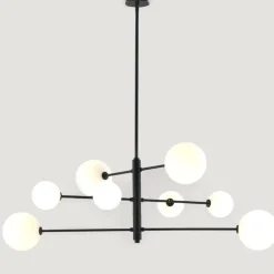 Atom taklampa svart/opal