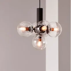 Avenue Ø43 taklampa svart/klar glas