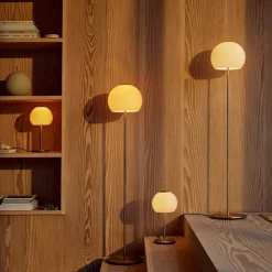 Ball glass Ø18 bordslampa sand grey