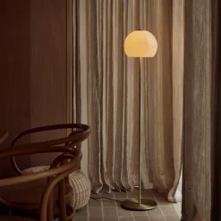 Ball glass Ø25 golvlampa sand grey