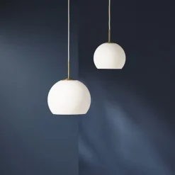Ball glass Ø25 taklampa opal white