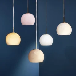 Ball glass Ø18 taklampa opal white
