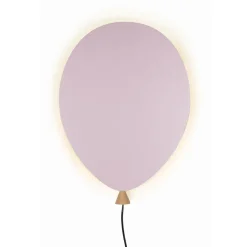Balloon vägglampa rosa/natur
