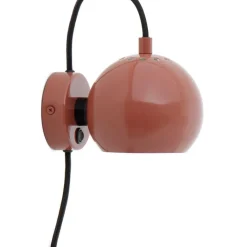 Ball vägglampa glossy red