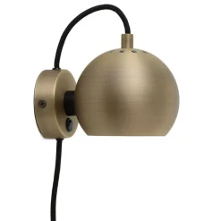 Ball vägglampa matt antique brass