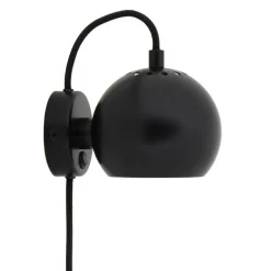 Ball vägglampa matt black