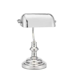 Bankers 42 cm bordslampa krom