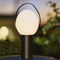 Bari bordlampa IP44 Sandsvart