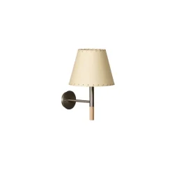BC2 vägglampa stitched beige parchament