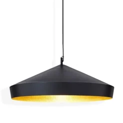 Beat flat taklampa svart