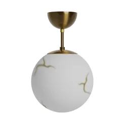 Bellagio plafond Ø25cm mässing/vit